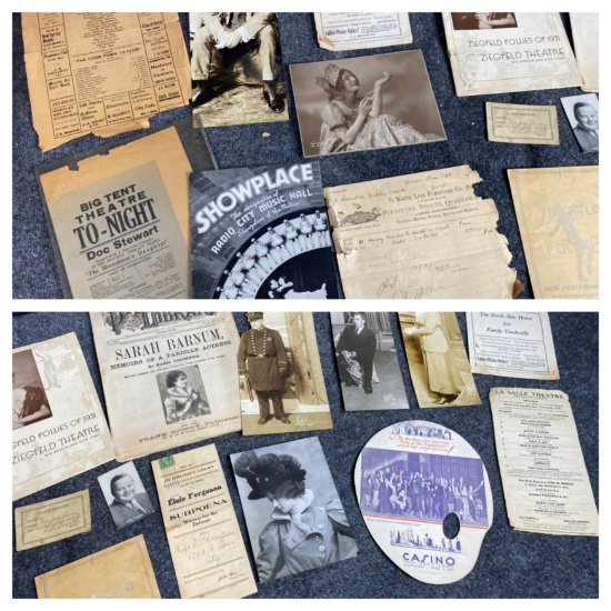 Large lot of theater/Vaudeville photos, paper
