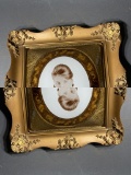 Unusual Antique Portrait on Celluloid of a Lady