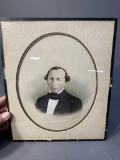 Unusual Tinted Portrait with Daguerreian Advertisement