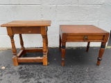 Pair of antique wooden stools