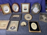 Group lot of Framed Portraits, Toll Gate albumen photo