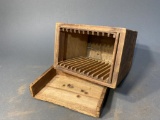 Antique Early Glass Stereoview Plate Box