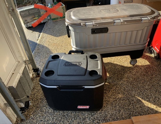 Coleman & Igloo Cooler.  See Photos for Damage