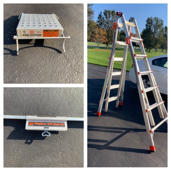 Little Giant Ladder System Velocity with Manuel, Wing Span Wall Standoff & Work Platform