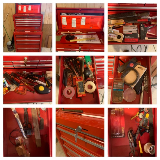 Master Mechanic Tool Boxes with Keys & Contents