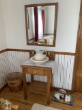 Wash Stand, Mirror, Wash Bowl & More.  See Photos