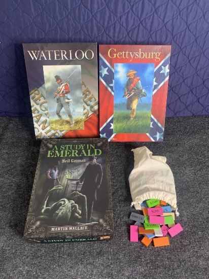 A Study in Emerald, Gettysburg, TreeFrog Games Accessory, Waterloo - Martin Wallace games