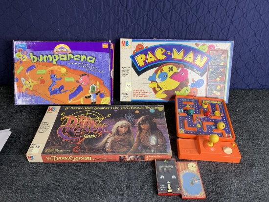 Cranium Bumparena, Pac Man Magnetic Maze, PAC-MAN Game, The Dark Crystal Game, Tomy Pocket Games