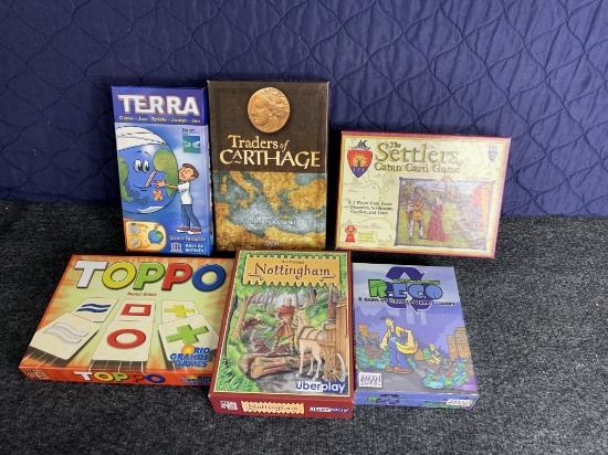 Nottingham, R-Eco, Terra, The Settlers of Catan Card Game, Toppo, Traders of Carthage