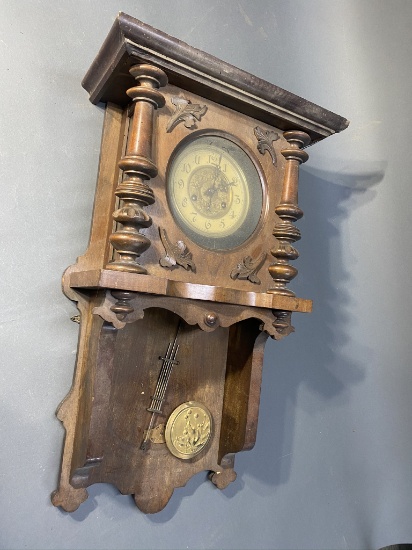 Antique Wooden Wall Clock
