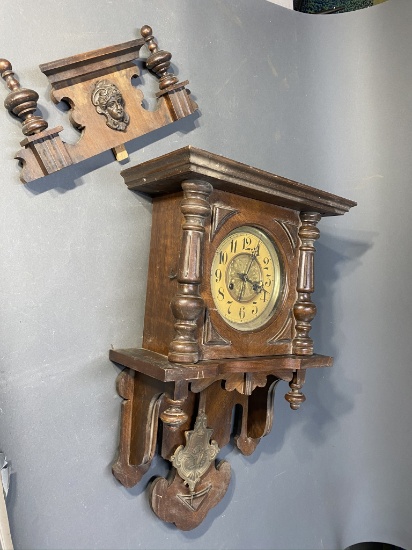 Antique Wooden Wall Clock