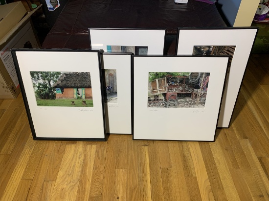 5 Framed Signed and Numbered Pieces of Art
