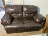 Genuine Leather Loveseat.  Reclining Feature on the one side had issues with Reclining Puller