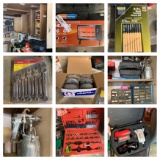 Clean Out Right Side of Back Garage - Hardware, Paint Sprayers, New Items, Organizers & More