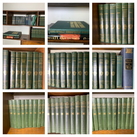 Large Collection of "The Harvard Classics" Books, Dictionaries & Encyclopedias