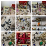 Group of Costume Jewelry Including Some Sterling Silver Items