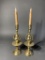 Pair of Antique Brass Candlesticks with bells