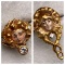 2 14k Gold Enamel Victorian Rings w/Faces