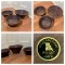 3 Solid American Walnut Wooden Bowls
