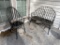 Colonial Style Metal Bench and Chair