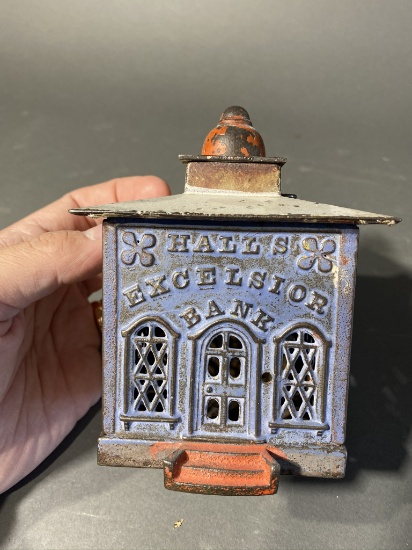 Antique Hall's Excelsior Bank w/old paint