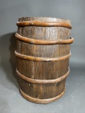 Antique barrel with bent wood staves