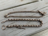 2 antique watch chains including Sterling Silver