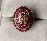 14k gold and ruby ring - 6.64 grams