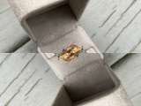 14k gold, diamond, turquoise vintage ring
