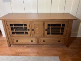 Mission Style Amish Oak Entertainment Stand