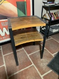 Industrial Metal and Wood Side Stand