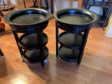 2 Tier  Style Tray Top Stands on rollers