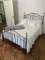 Full-Double Bed with Headboard, Foot Board, Bedding, Mattress & Frame