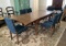 Antique Dining Table with 1 Captains Chair & 5 Chairs