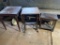 Group of Side Stands & Antique Treadle Sewing Machine