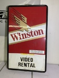 1988  Metal Winston Cigerette Advertising Sign