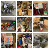 Great Group of Christmas Items, Pot Lights & More.   See Photos