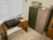 Desk, file cabinets, 5 CD changer