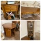 2 lamp tables, coffee table, curio cabinet