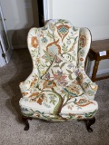 Vintage Armchair W/Fancy Stitched Upholstery