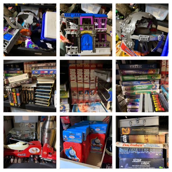 Large Group - Play Sets, VHS, Household Items, New Toys, Vintage Games & More