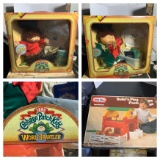 2 Cabbage Patch Kids World Traveler Dolls & Little Tikes Build N Play Farm