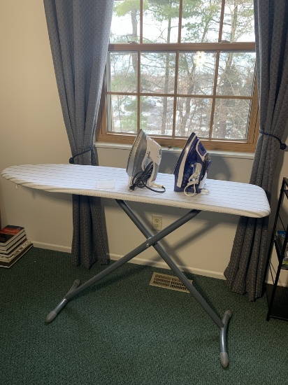 Ironing Board and 2 Irons