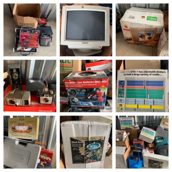 New Tools, Jumper Boxes, Vintage Electronics (incld. Apple), Vintage Cameras, Household Items & More