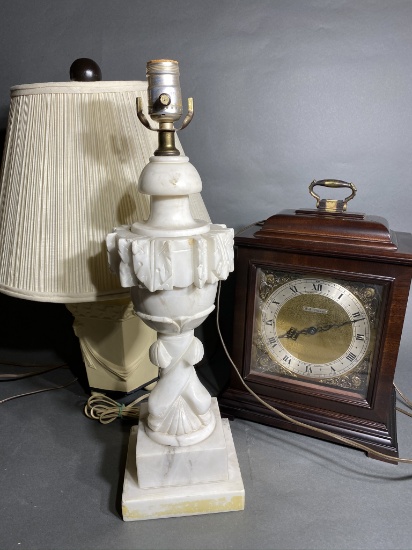 Clock and 2 lamps lot