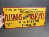 Illinois Watches Metal Sign Railroad Service