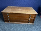 Antique wooden watch cabinet w/Crystals