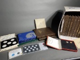 Large group Coin books, holders, some coins