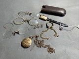 Gold filled wristwatch, pocket watch, Tiffany etc