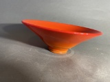 Fenton Mandarin Red 1924 Bank Advertising Bowl